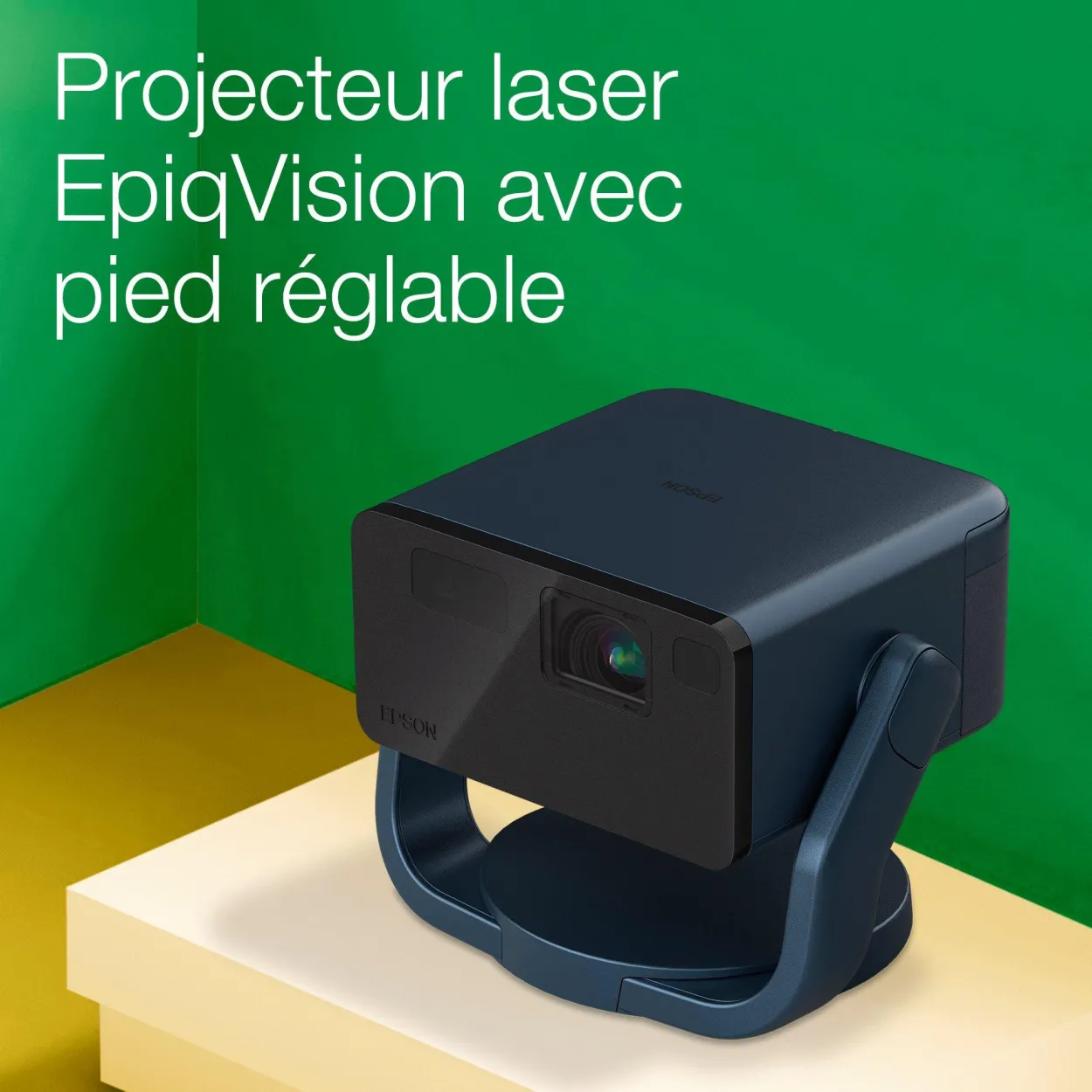 EF-22N, Mini projecteur laser, 1 000 lumens, Affichage jusqu’à 150 pouces, Google TV™ et haut-parleur Bluetooth, Portable