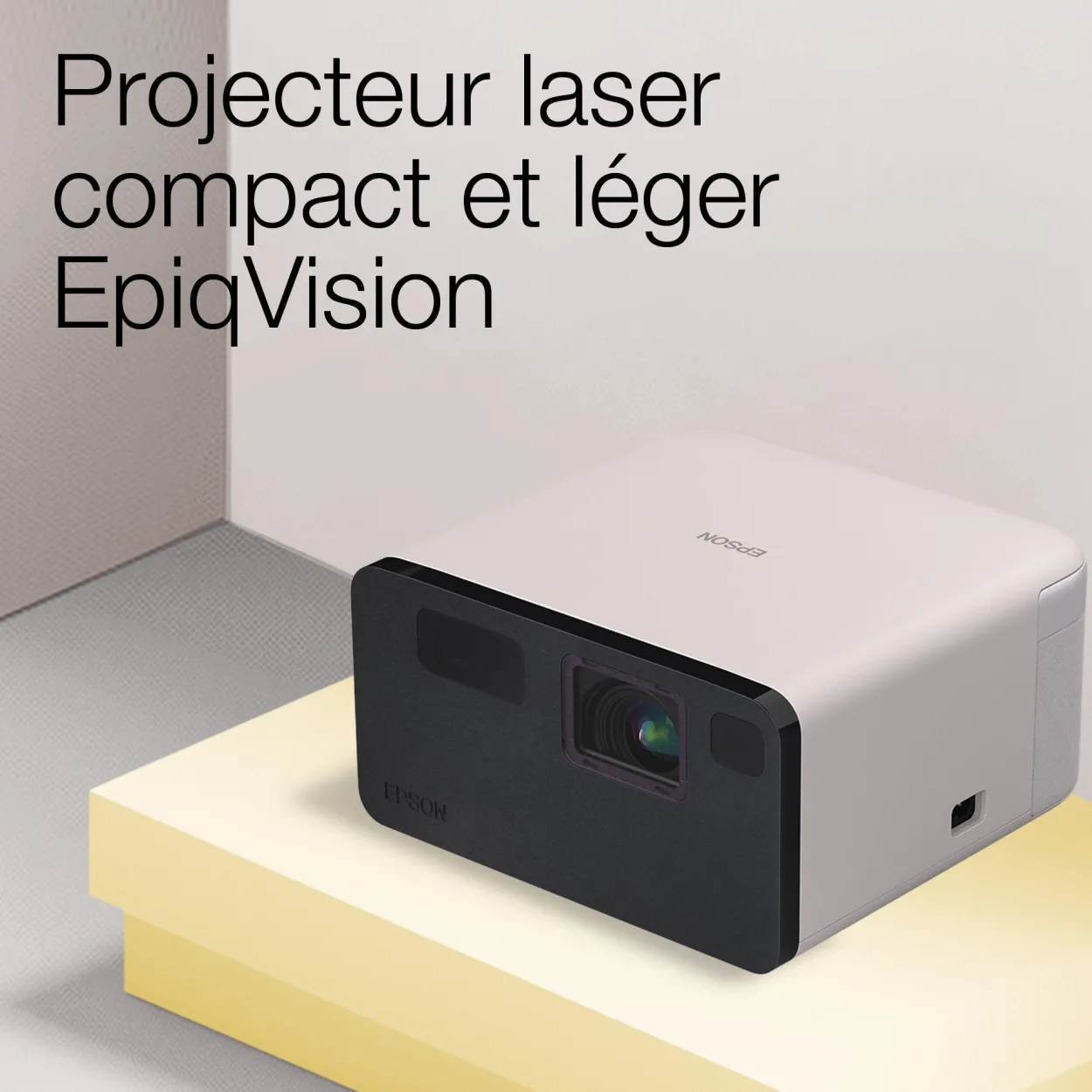 EF-21R, Mini projecteur laser, 1 000 lumens, Affichage jusqu’à 150 pouces, Google TV™ et haut-parleur Bluetooth, Portable