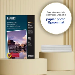 Epson A4 Matte Paper 167gsm, 50 sheets