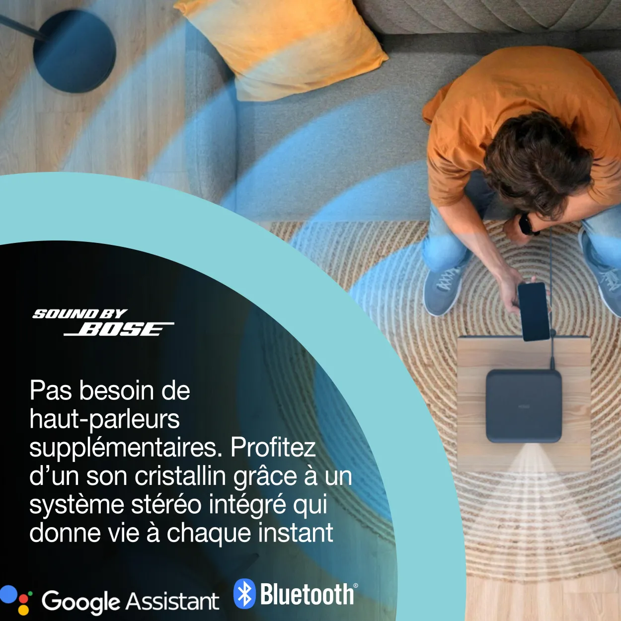 Epson Lifestudio Pop Plus EF-62N, Projecteur portable qualitatif, Sound by Bose, Google TV, 4K Pro UHD, Utilisation en intérieur/extérieur, Garantie de 5 ans*