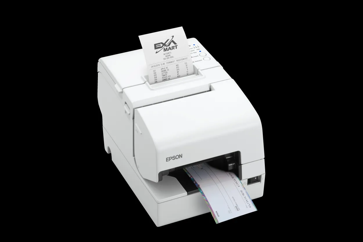 Epson TM-H6000V-213P0: P-USB, MICR, White