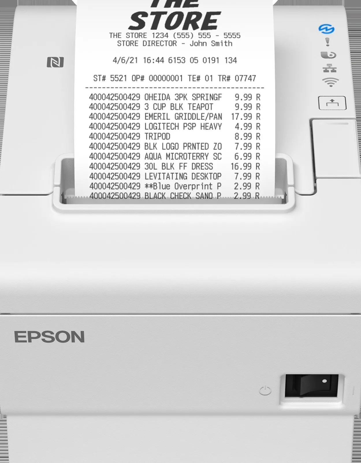 Epson TM-T88VII (151A0): USB, Ethernet, Fixed Interface, PS, UK, White