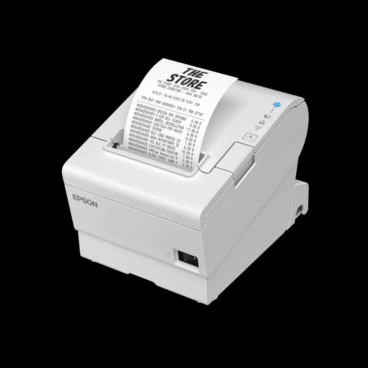 Epson TM-T88VII (151A0): USB, Ethernet, Fixed Interface, PS, UK, White