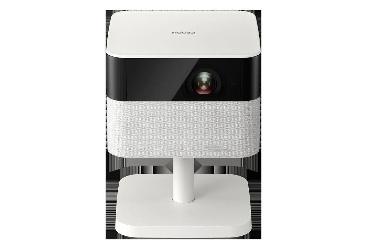 Epson Lifestudio Flex EF-71 blanc diamant, Projecteur portatif smart, Sound by Bose, Google TV, HD intégrale, Pied réglable, Usage intérieur/extérieur, Garantie 5 ans*