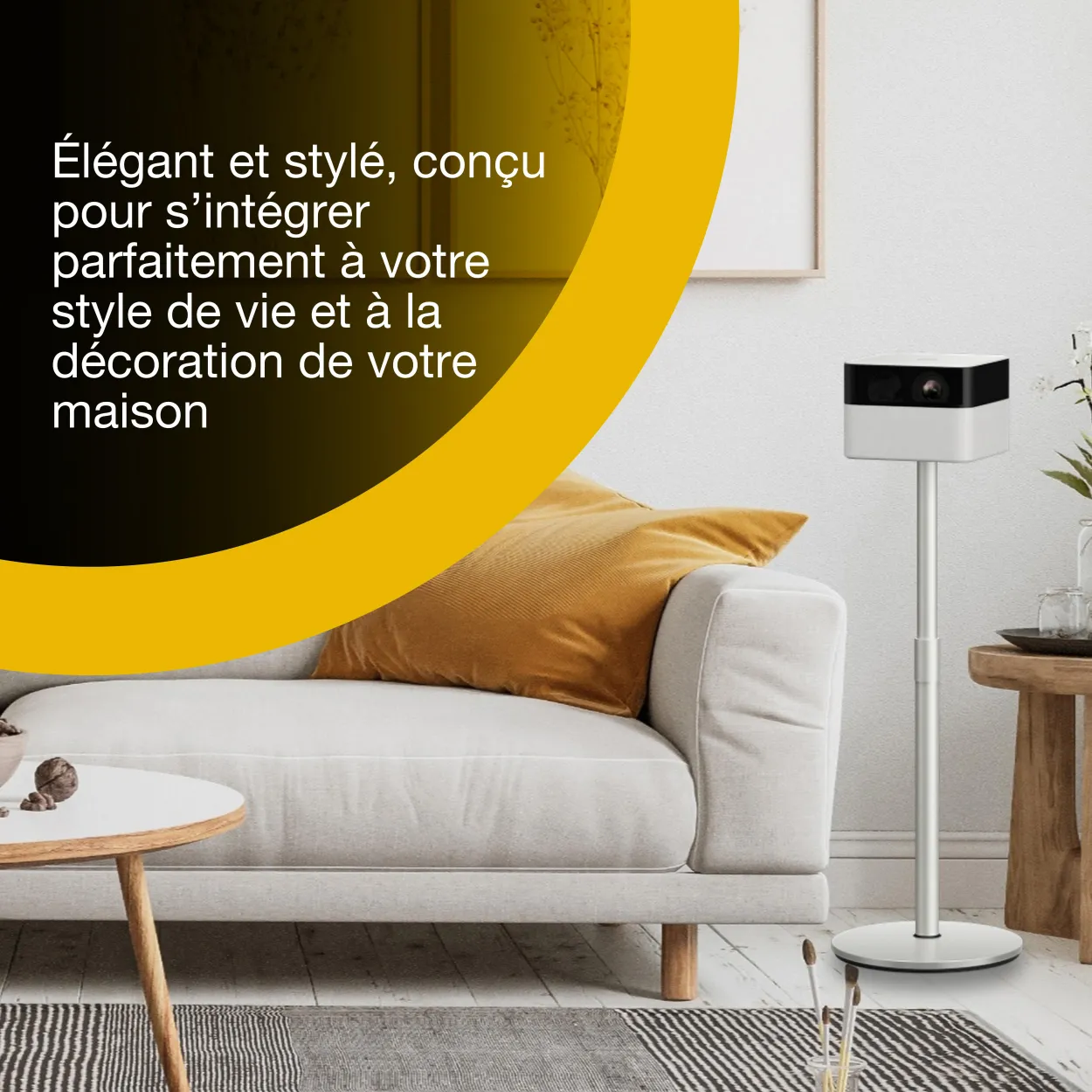 Epson Lifestudio Flex EF-71 blanc diamant, Projecteur portatif smart, Sound by Bose, Google TV, HD intégrale, Pied réglable, Usage intérieur/extérieur, Garantie 5 ans*