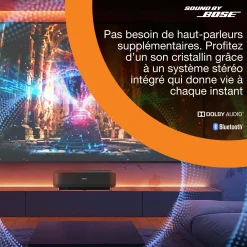 Epson Lifestudio Grand EH-LS670B Noir métallisé, Projecteur laser intelligent à ultracourte focale, 4K PRO UHD, Sound by Bose, Google TV, taille d’image jusqu’à 120 pouces (305 cm), garantie de cinq ans*