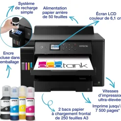 Imprimante A3+ EcoTank ET-16150 avec réservoirs d’encre et Wi-Fi