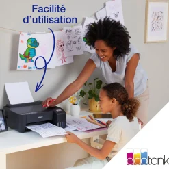 Imprimante A4 Wi-Fi EcoTank ET-1810 équipée de réservoirs d’encre, avec jusqu’à 3 ans d’encre inclus