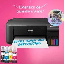 Imprimante A4 Wi-Fi EcoTank ET-1810 équipée de réservoirs d’encre, avec jusqu’à 3 ans d’encre inclus