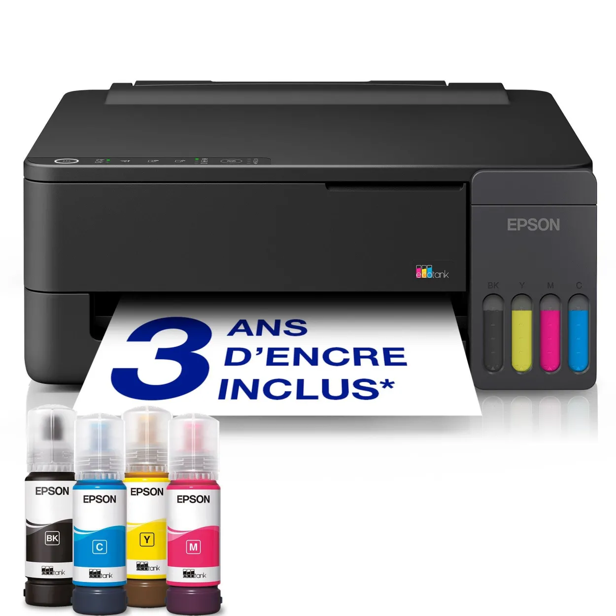 Imprimante A4 Wi-Fi et AirPrint EcoTank ET-1910 équipée de réservoirs d’encre, avec jusqu’à 3 ans d’encre inclus