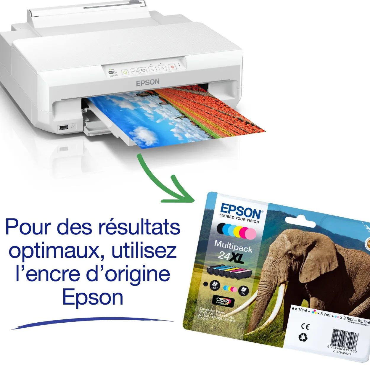 Imprimante Jet d’Encre A4 sans fil Expression Photo XP‑65