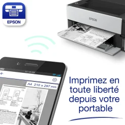 Imprimante monochrome A4 EcoTank ET-M1170 avec réservoir d’encre et Wi-Fi