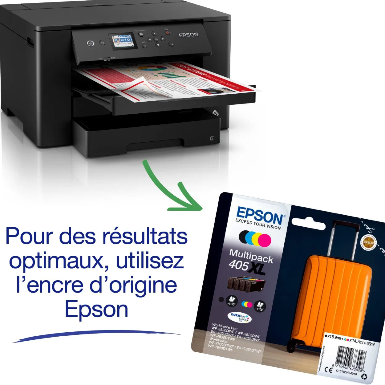 Imprimante monofonction Jet d’Encre A3+ WorkForce WF-7310DTW avec impression recto verso