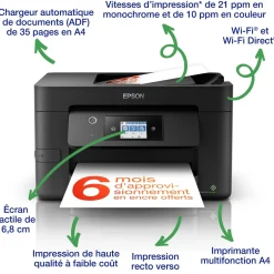 Imprimante multifonction Jet d’Encre A4 WorkForce Pro WF-3825DWF