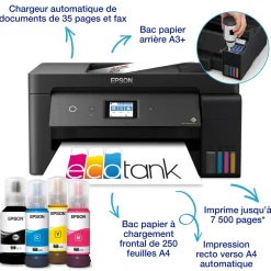 Imprimante multifonction A3+ Wi-Fi EcoTank ET-15000 équipée de réservoirs d’encre, avec jusqu’à 3 ans d’encre inclus