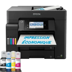 Imprimante multifonction A4 EcoTank ET-5800 avec Wi-Fi, réservoirs d’encre et fax