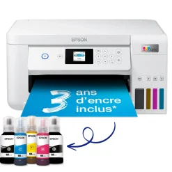 Imprimante multifonction A4 Wi-Fi EcoTank ET-2856 équipée de réservoirs d’encre, avec jusqu’à 3 ans d’encre inclus