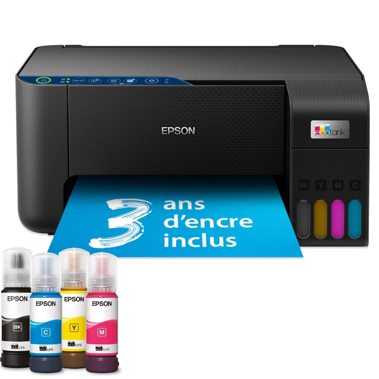 Imprimante multifonction A4 Wi-Fi EcoTank ET-2861 équipée de réservoirs d’encre, avec jusqu’à 3 ans d’encre inclus