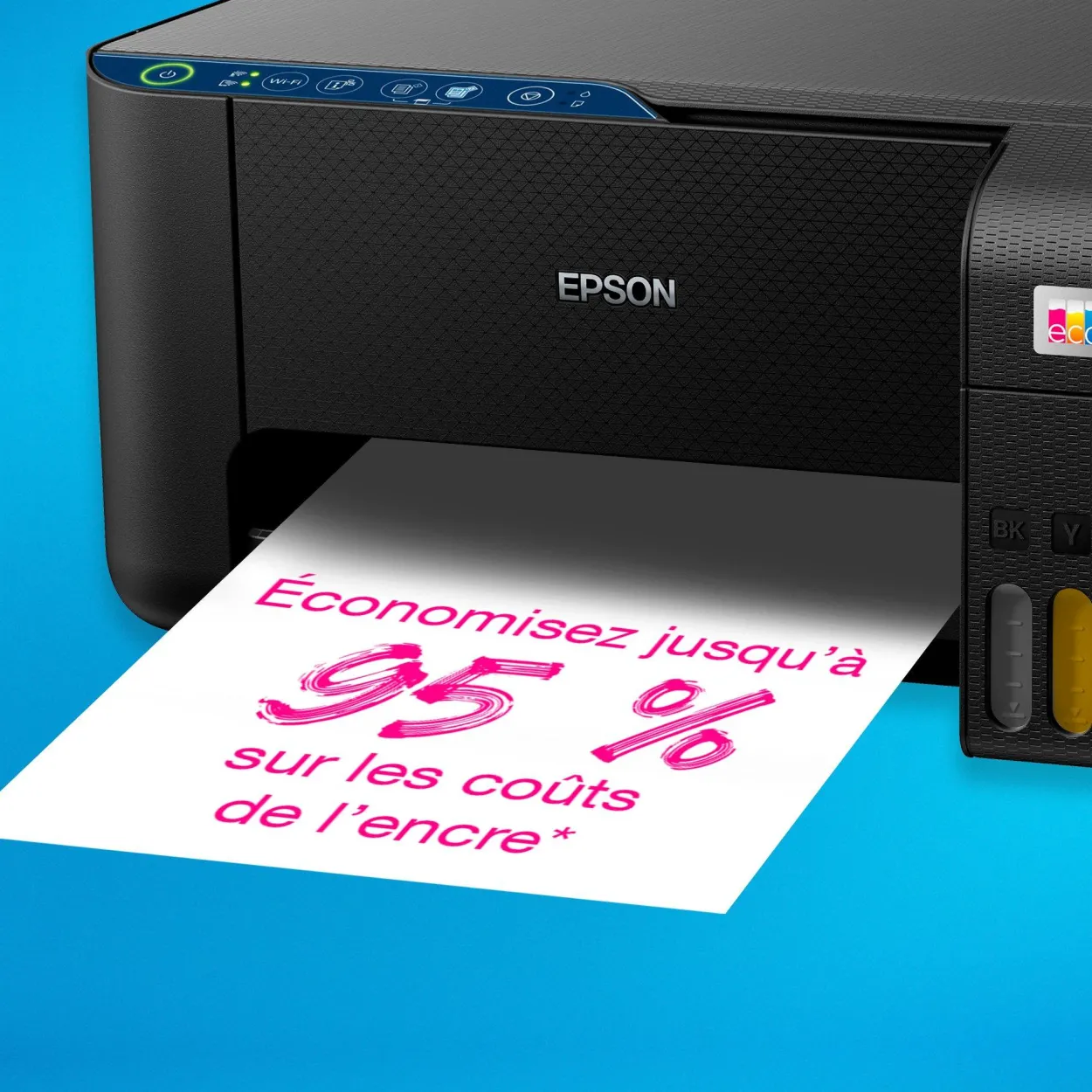 Imprimante multifonction A4 Wi-Fi EcoTank ET-2861 équipée de réservoirs d’encre, avec jusqu’à 3 ans d’encre inclus