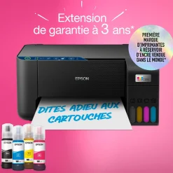 Imprimante multifonction A4 Wi-Fi EcoTank ET-2861 équipée de réservoirs d’encre, avec jusqu’à 3 ans d’encre inclus
