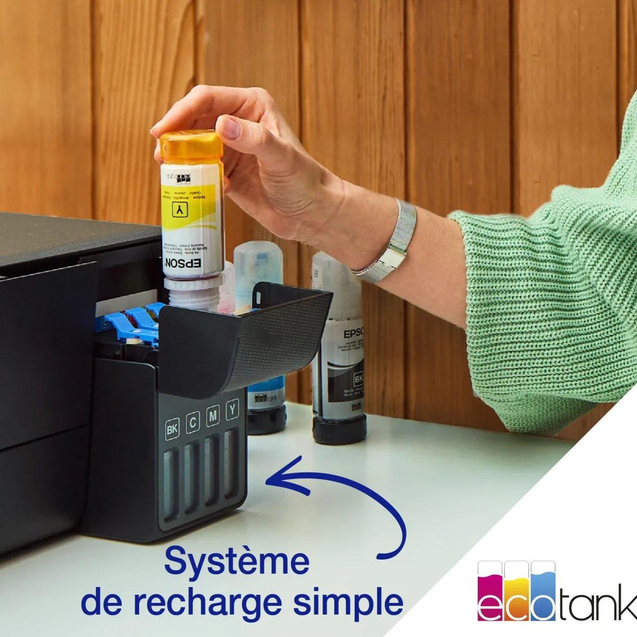 Imprimante multifonction A4 Wi-Fi EcoTank ET-2861 équipée de réservoirs d’encre, avec jusqu’à 3 ans d’encre inclus