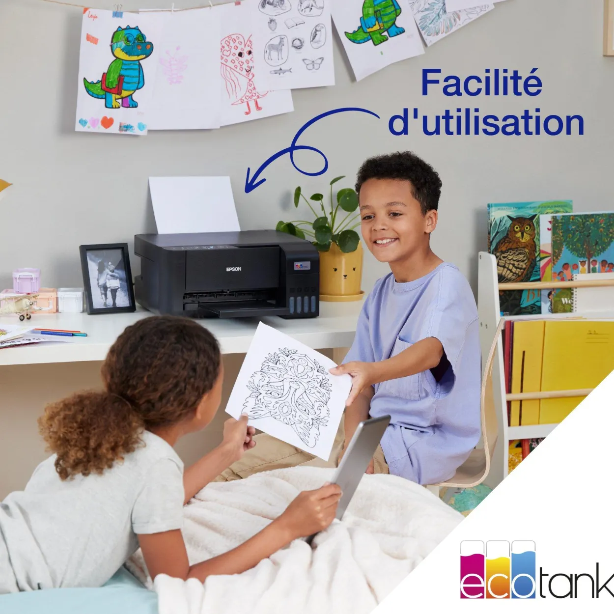 Imprimante multifonction A4 Wi-Fi EcoTank ET-2861 équipée de réservoirs d’encre, avec jusqu’à 3 ans d’encre inclus