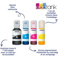 Imprimante multifonction A4 EcoTank ET-5850 avec Wi-Fi, réservoirs d’encre et fax