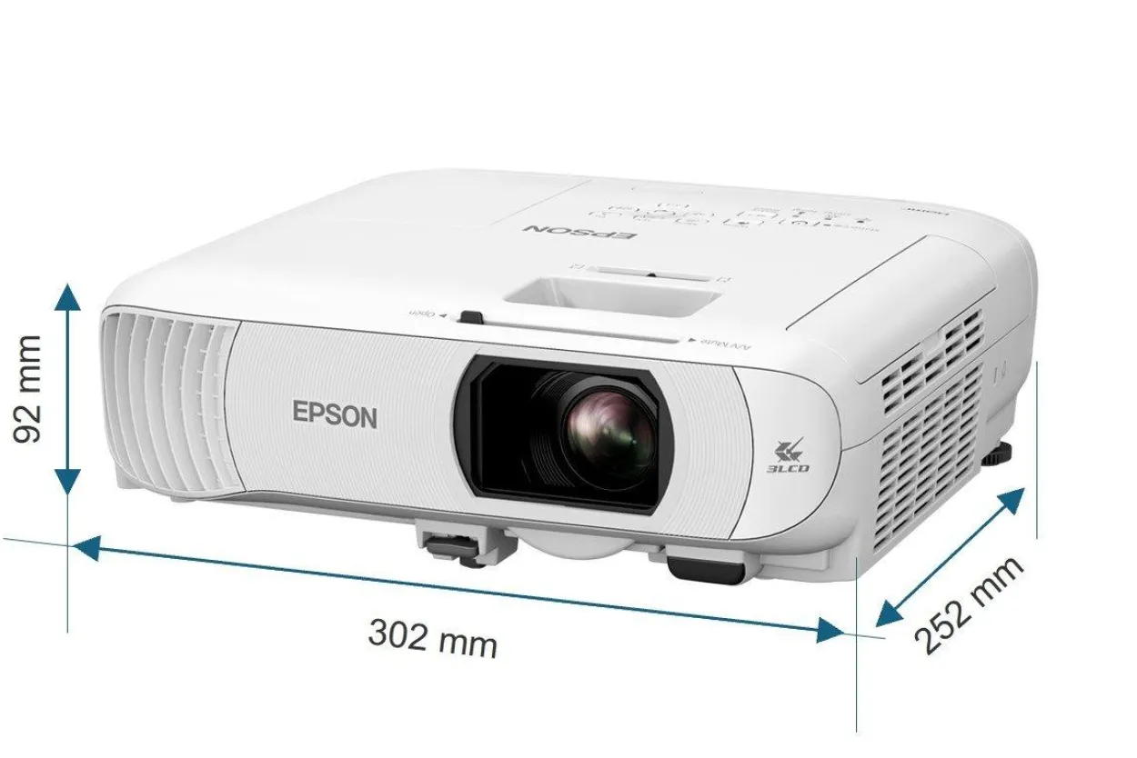 Projecteur à lampe Full HD EH-TW840, 2 ports HDMI, 4 000 lumens, grande taille d’image jusqu’à 337 pouces (8,56 m)