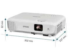 Projecteur à lampe WXGA EB-W53, 2 ports HDMI, 4 000 lumens, grande taille d’image jusqu’à 375 pouces (9,52 m)