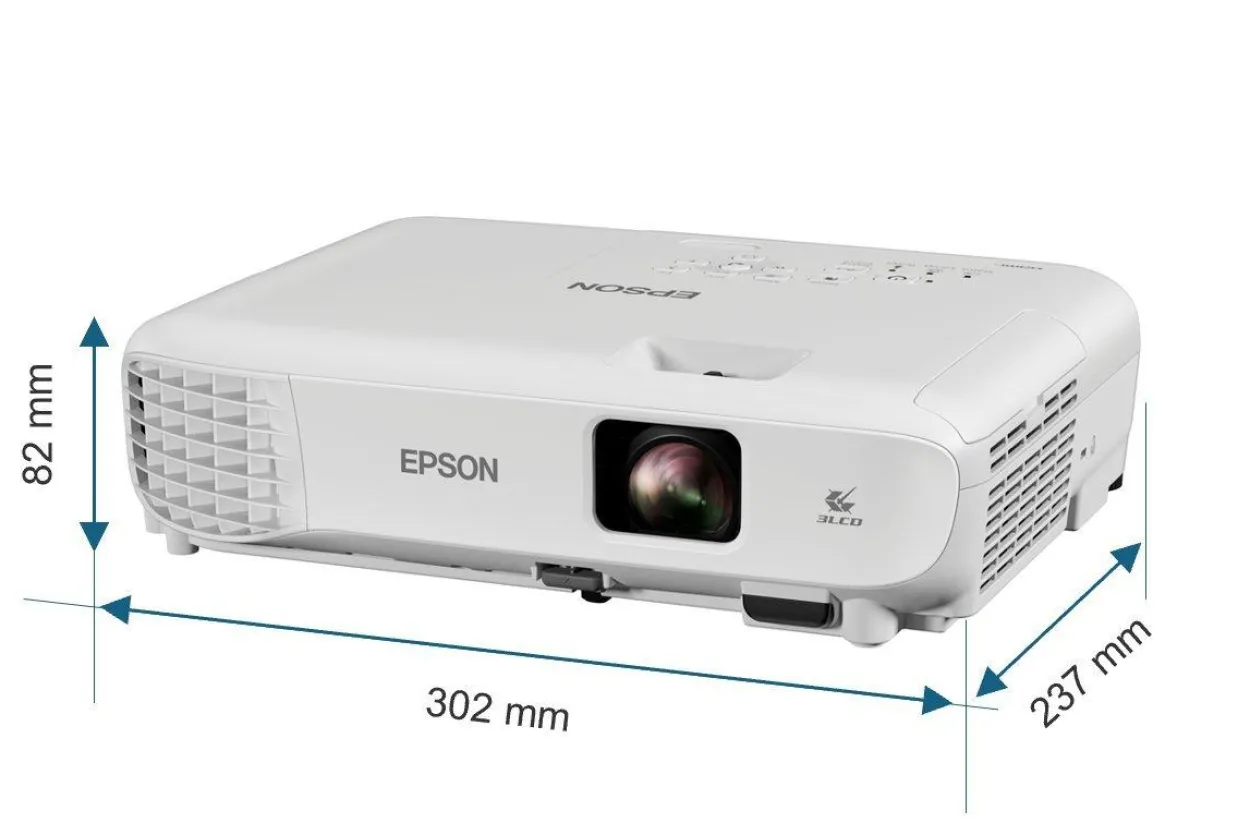 Projecteur à lampe WXGA EB-W53, 2 ports HDMI, 4 000 lumens, grande taille d’image jusqu’à 375 pouces (9,52 m)