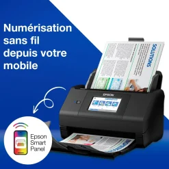 Scanner à défilement recto verso A4 WorkForce ES-580W avec Wi-Fi et écran tactile facile à utiliser