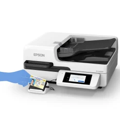 Scanner à plat A3 WorkForce DS-71000WN avec connexion réseau et compatible avec des plateformes ouvertes, avec chargeur automatique de documents de 150 feuilles