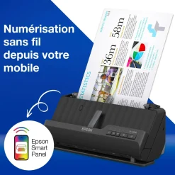 Scanner de documents A4 compact ES-C320W avec connexion Wi-Fi et chemin de numérisation en « U »