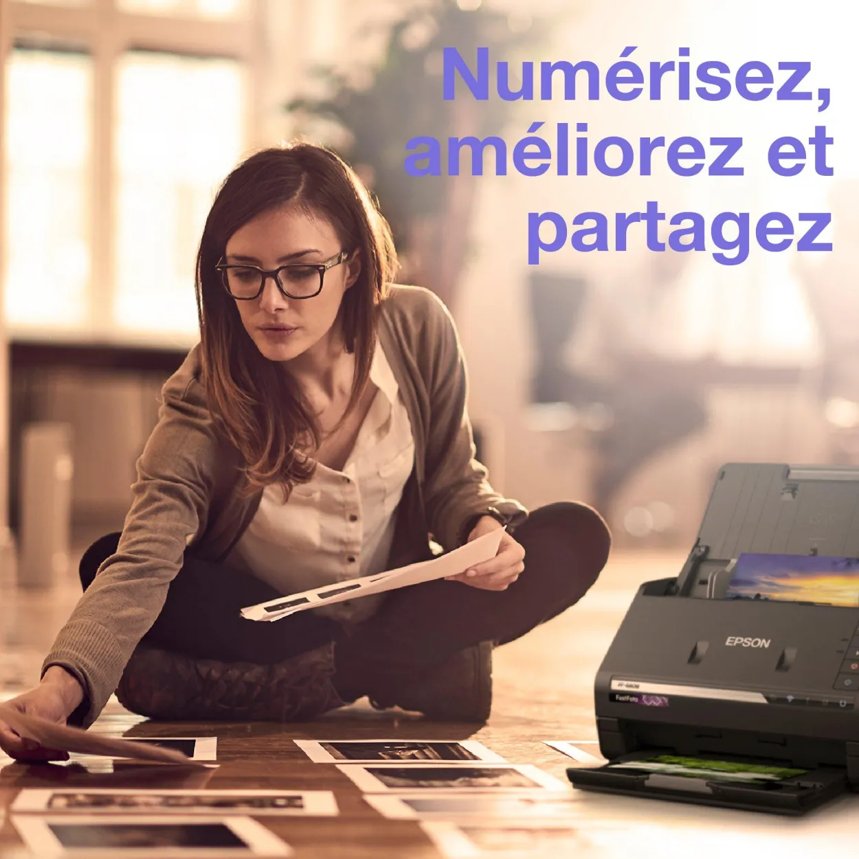 Scanner photo A4 rapide FastFoto FF-680W avec chargeur automatique et connexion Wi-Fi