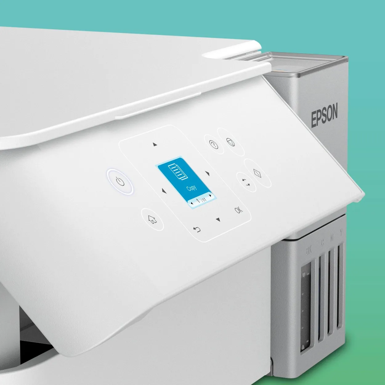 Solution d’impression A4 blanche EcoTank ET-2959 équipée d’une connexion Wi-Fi et de réservoirs d’encre, avec jusqu’à 3 ans d’encre inclus