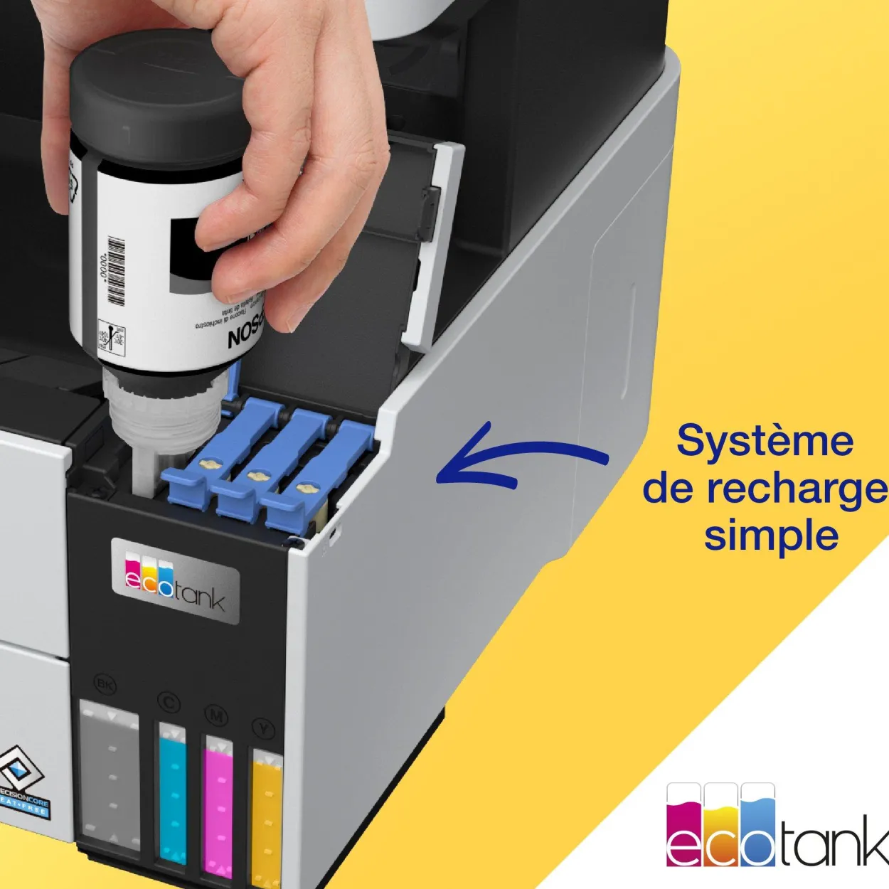 Solution d’impression A4 EcoTank Pro ET-5185 avec Wi-Fi, réservoirs d’encre et fax