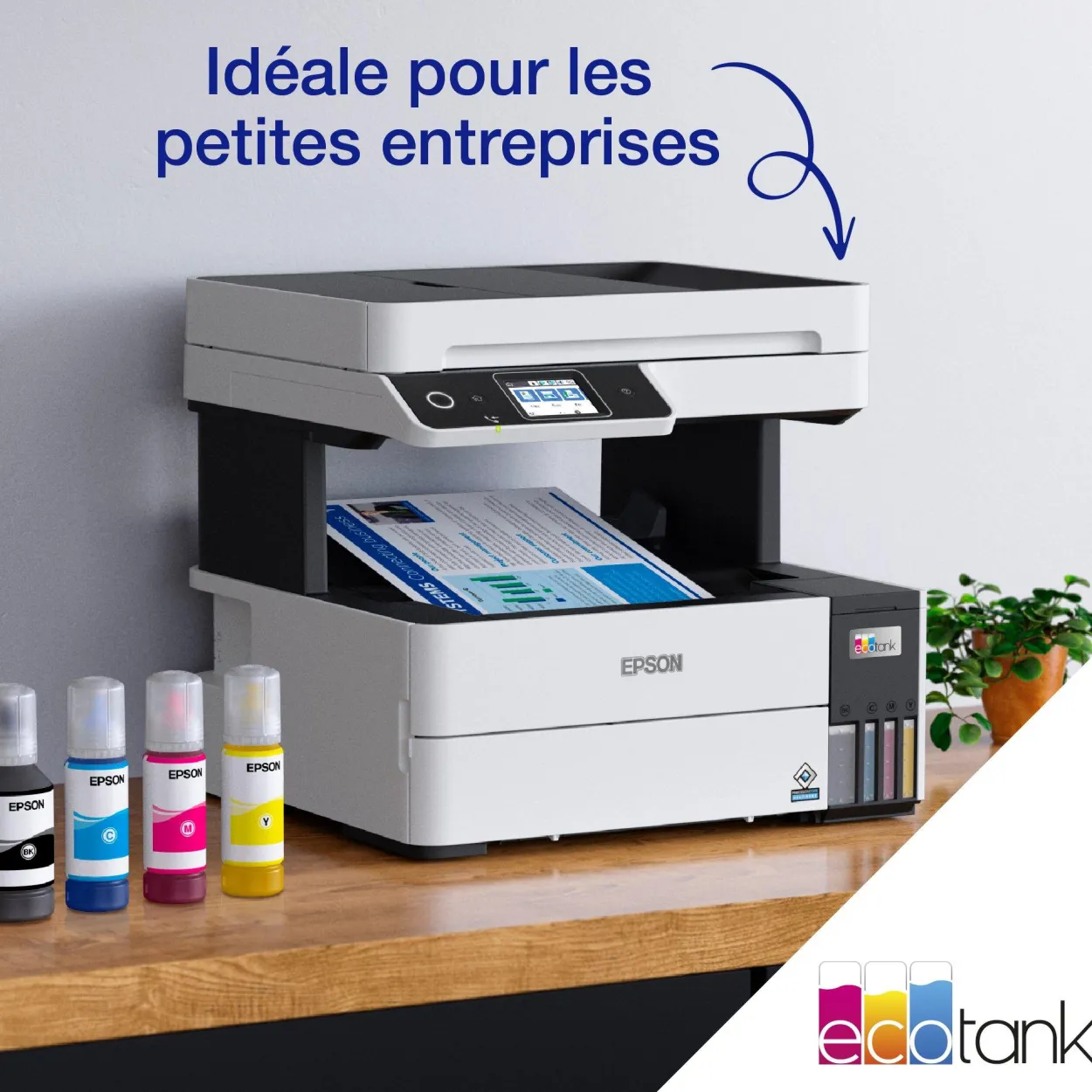 Solution d’impression A4 EcoTank Pro ET-5185 avec Wi-Fi, réservoirs d’encre et fax