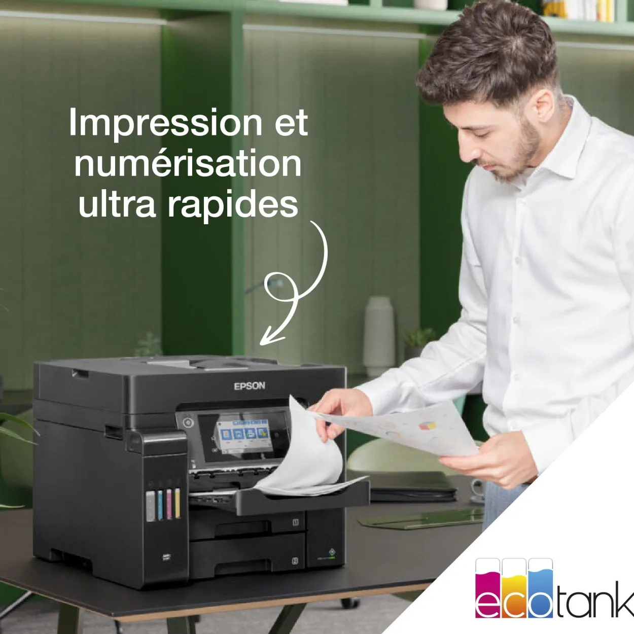 Solution d’impression A4 EcoTank ET-5805 avec Wi-Fi, réservoirs d’encre et fax