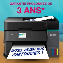 Solution d’impression A4 Wi-Fi EcoTank ET-3950 équipée de réservoirs d’encre, avec jusqu’à 3 ans d’encre inclus