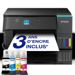 Solution d’impression A4 Wi-Fi EcoTank ET-2955 équipée de réservoirs d’encre, avec jusqu’à 3 ans d’encre inclus