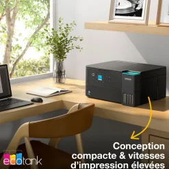 Solution d’impression A4 Wi-Fi EcoTank ET-2950 équipée de réservoirs d’encre, avec jusqu’à 3 ans d’encre inclus