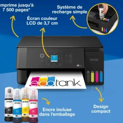 Solution d’impression multifonction A4 Wi-Fi et AirPrint EcoTank ET-2922 équipée de réservoirs d’encre, écran LCD et jusqu’à 3 ans d’encre inclus