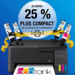 Solution d’impression multifonction A4 Wi-Fi et AirPrint EcoTank ET-2910 équipée de réservoirs d’encre, avec jusqu’à 3 ans d’encre inclus