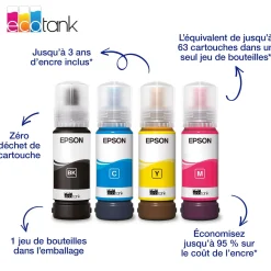 Solution d’impression multifonction A4 Wi-Fi et AirPrint EcoTank ET-2914 équipée de réservoirs d’encre, avec jusqu’à 3 ans d’encre inclus
