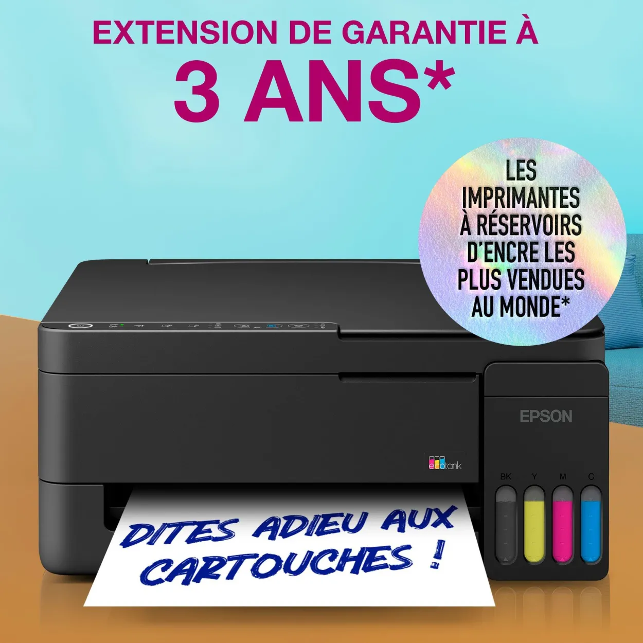 Solution d’impression multifonction A4 Wi-Fi et AirPrint EcoTank ET-2914 équipée de réservoirs d’encre, avec jusqu’à 3 ans d’encre inclus